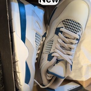 Jordan White and Teal Retro Basketball Sneakers